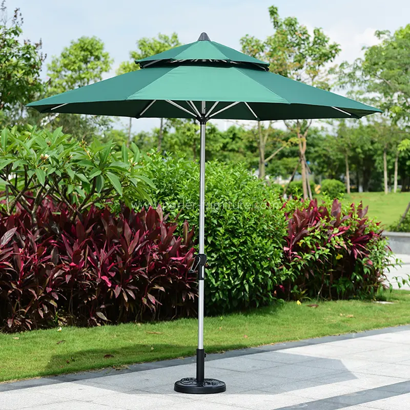 All-aluminyo na istraktura Dobleng Milan Outdoor Parasol