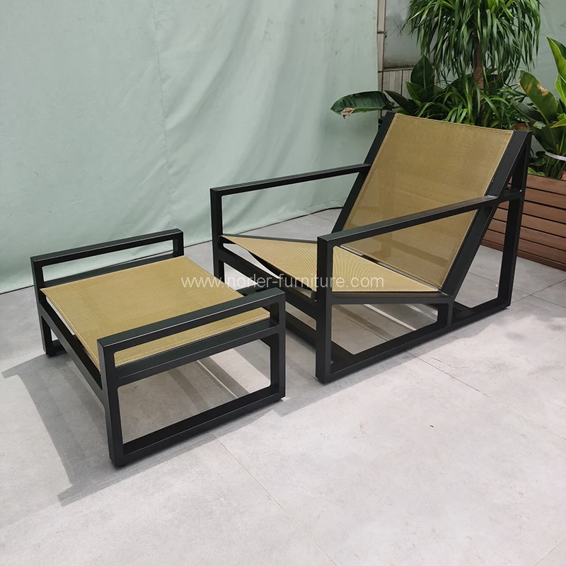 Aluminyo solong upuan sofa footrest kumbinasyon