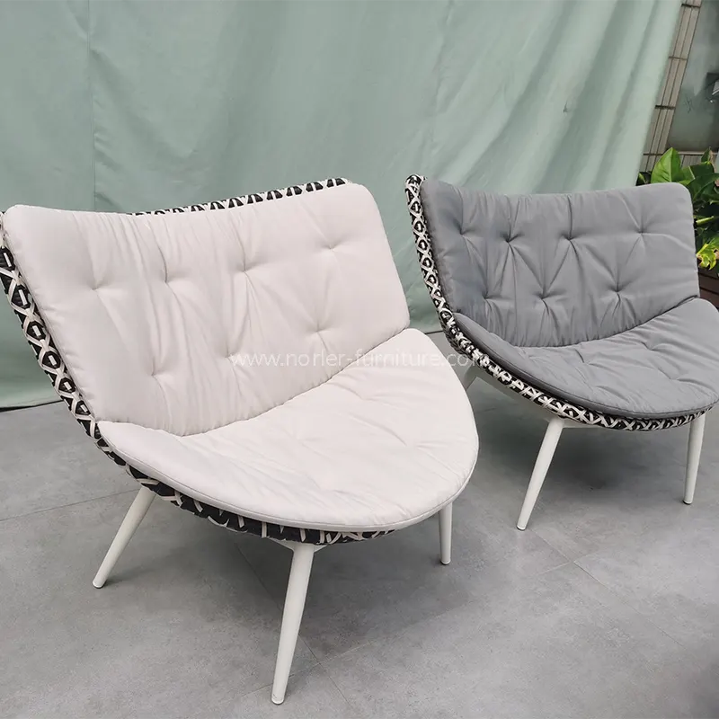 Matibay na aluminyo haluang metal na pulbos na pinahiran na frame pe rattan sofa