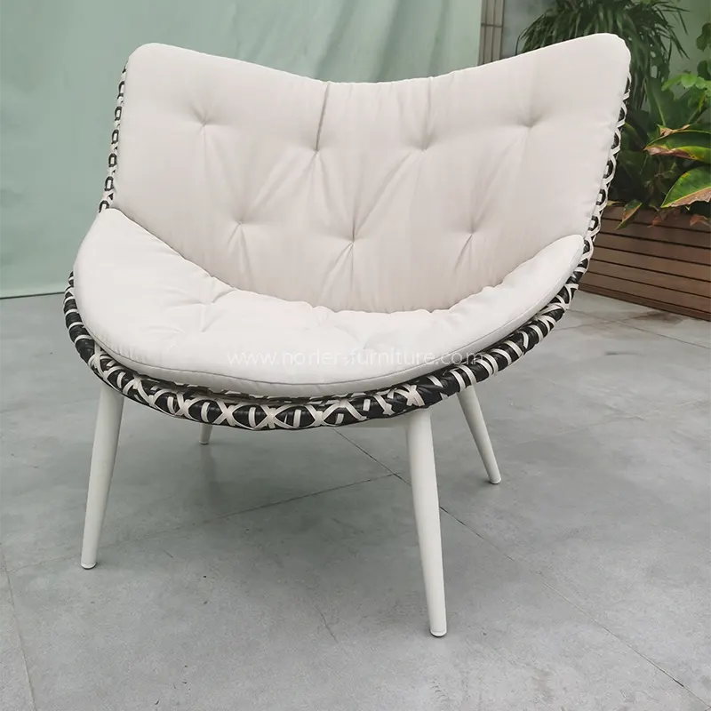 Matibay na aluminyo haluang metal na pulbos na pinahiran na frame pe rattan sofa