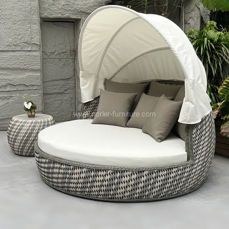 Mataas na kalidad na panlabas na natitiklop na sunshade awning sun bed