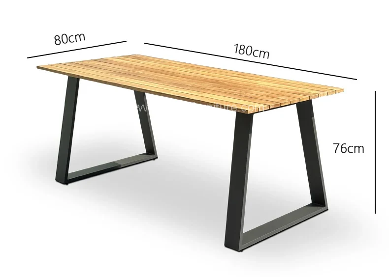 Outdoor Patio 6 Seater Teak Wood Dining Set
