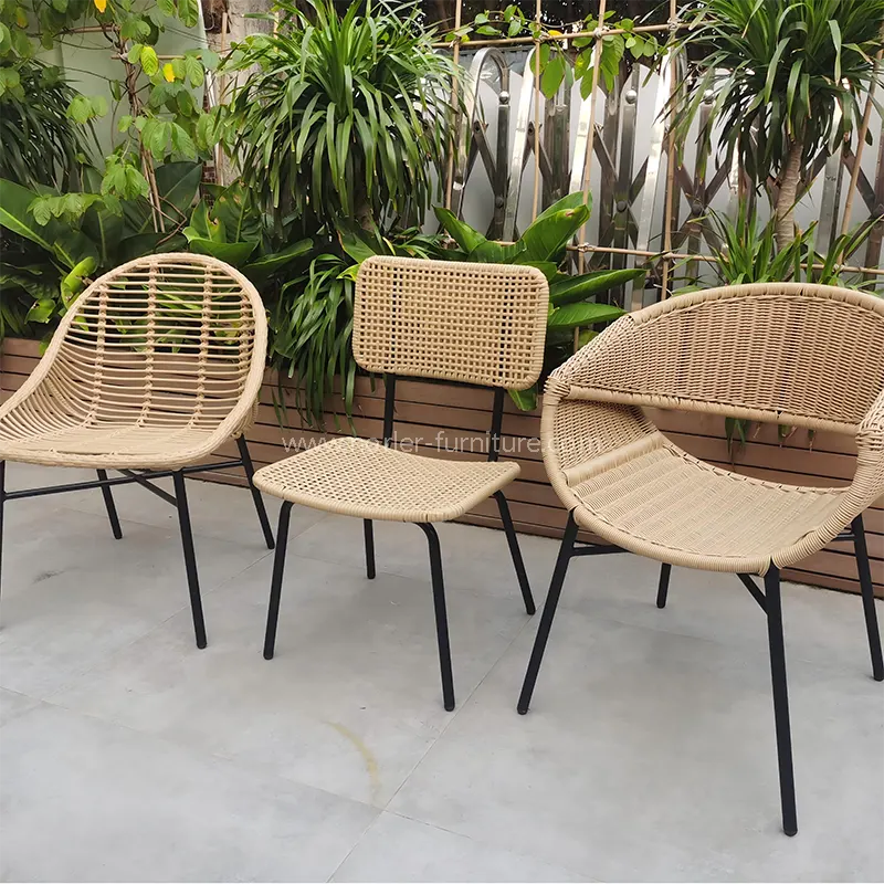 Luxury Outdoor Aluminum Frame Rattan Balcony Chair