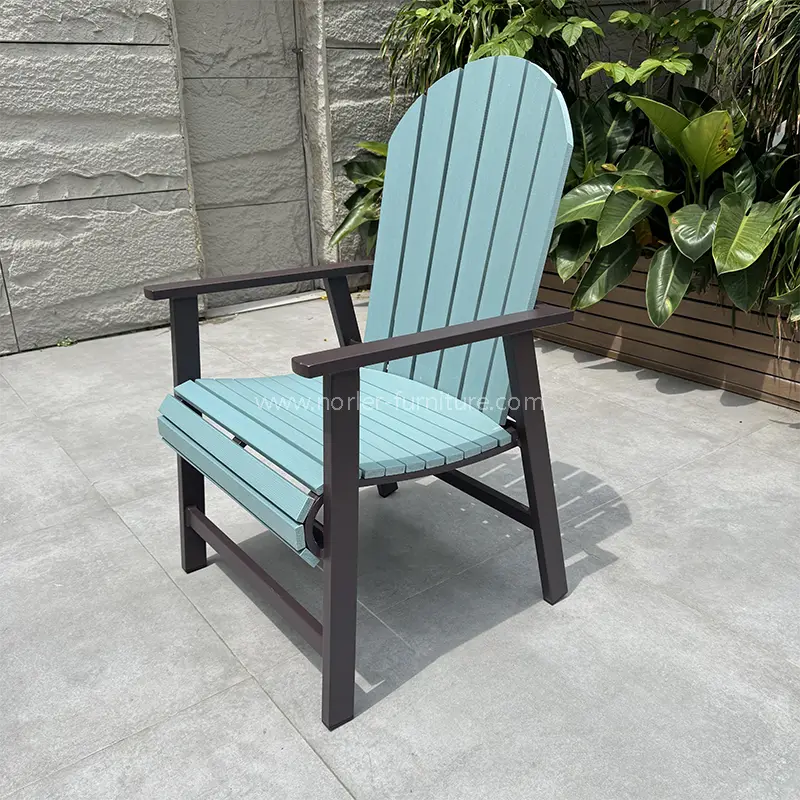 Panlabas na beach pastic kahoy na makulay na sun lounge chair