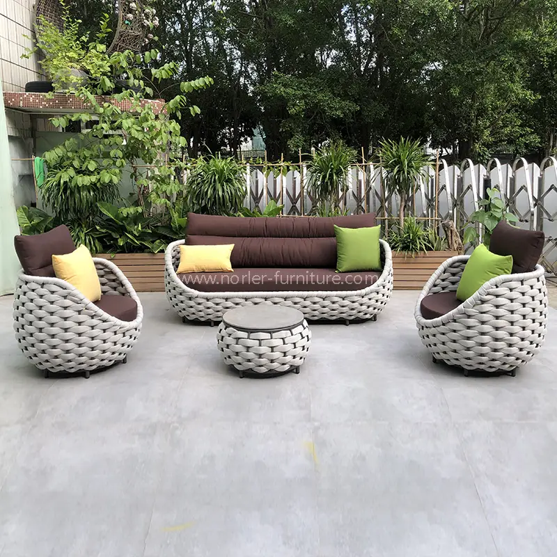 Panlabas na Courtyard Hand Woven Rope Bird Nest Sofa