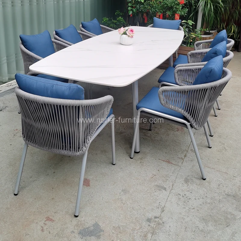 Rope Outdoor Wicker Furniture Table Set